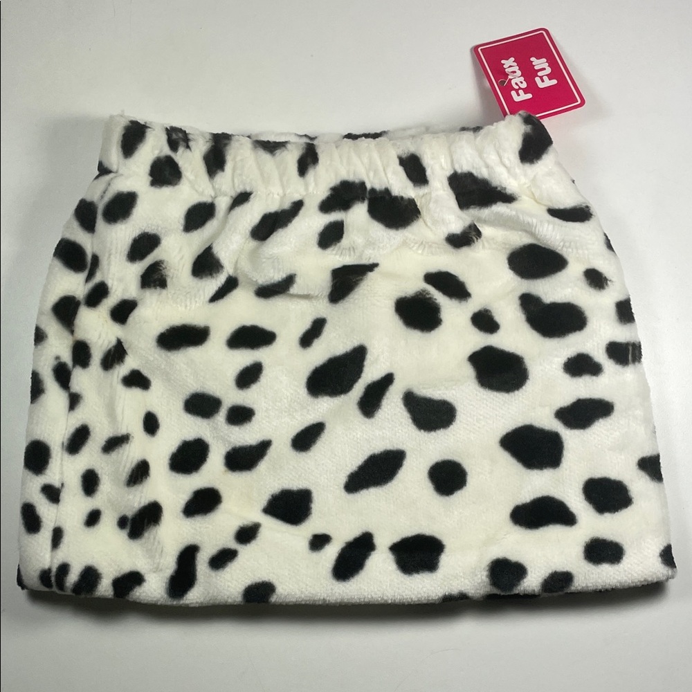 NWT Zucchero e Filati Cow Print Skirt - Black and White - Size 3M